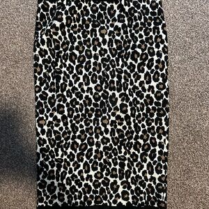 Michael Kors Leopard Print Pencil Skirt